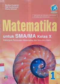Image of Matematika SMA/MA Kelas x Peminatan Revisi  2013